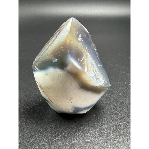 Natural Orca Agate Flame 3.25" 268g Healing Crystal Stone Blue White - Picture 1 of 12